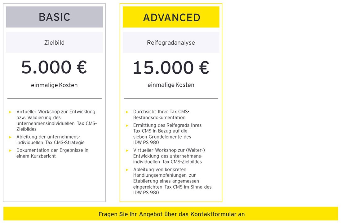 EY Tax Compliance Pricing