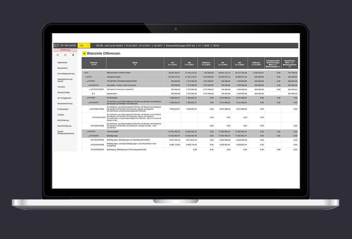 EY Income Tax Compliance Web Screenshot 1