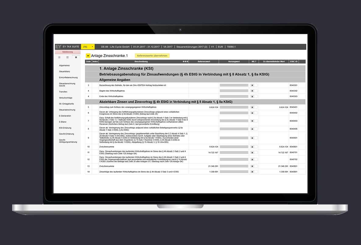 EY Income Tax Compliance Web Screenshot 3